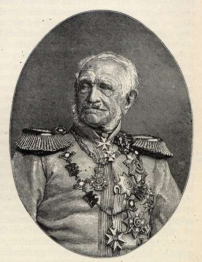 野戦司令官フリードリヒ・グラーフ・フォン・ウランゲル1784-1877。 作： Unbekannt