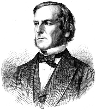 ジョージ・ブール、英語の数学者および論理学者、1865 作： Unbekannt