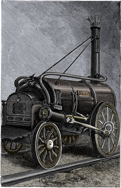 ジョージスティーブンソンズ機関車ロケット、1829年1892年 作： Unbekannt