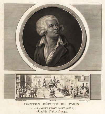 ジョルジュ・ダントン、国民会議におけるパリの副官（1794年処刑 作： Unbekannt