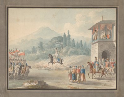 ジョージア騎兵のレビュー、c。 1780 作： Unbekannt