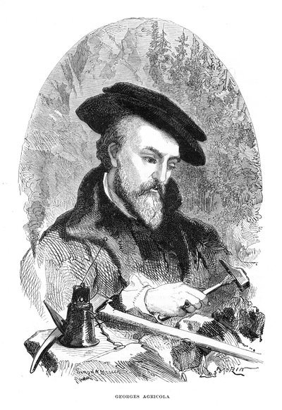 Georgius Agricola、16世紀ドイツの医師、鉱物学者、冶金学者 作： Unbekannt