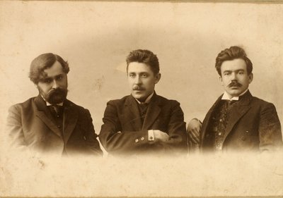 Georgy Chulkov、Vasili Milioti、Genrich Tasteven、ロシアの作家、1900年代 作： Unbekannt