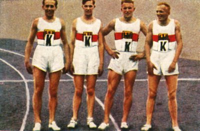 ドイツ4 x 400m男子リレーチーム、1928年。 作： Unbekannt
