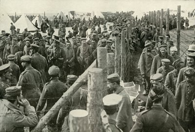 ケージに入るドイツの囚人、1919年。 作： Unbekannt