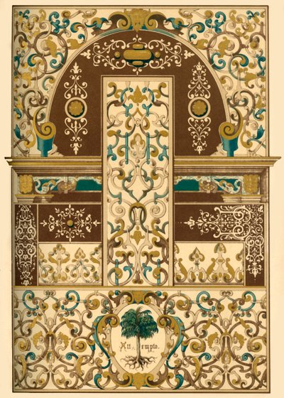 ドイツ ルネッサンスの天井と壁画、1898 年。 作： Unbekannt