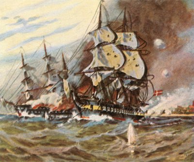 1936年4月5日、1849年4月5日、エッケルンフェルデの海岸からのドイツ軍の砲撃。 作： Unbekannt