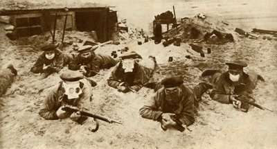 マスクを着用したドイツ海軍、第一次世界大戦、1915年、1935年。 作： Unbekannt