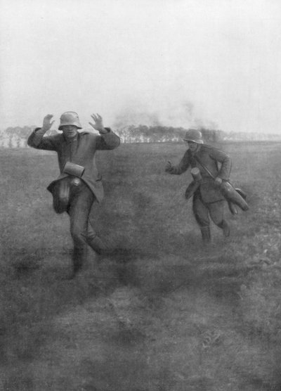 1918年7月18日、ソワソン南部のVierzy近くに降伏したドイツ兵 作： Unbekannt