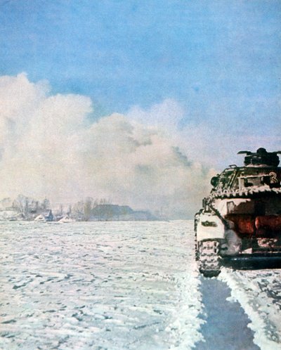 雪の中で戦うドイツの戦車、ロシア、1943年1月 作： Unbekannt