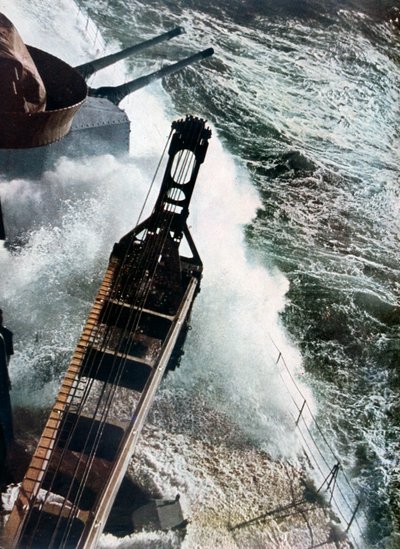 大西洋と戦うドイツ軍艦、1942年 作： Unbekannt