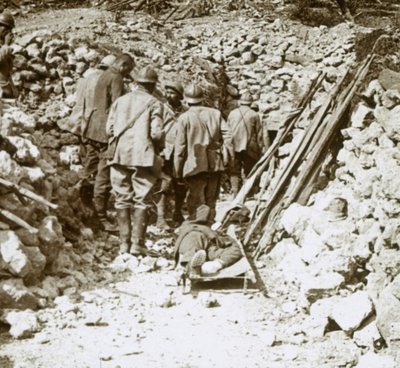 ドイツ人負傷、フランス北部、ベルモン、ティオーモン、c1914-c1918 作： Unbekannt