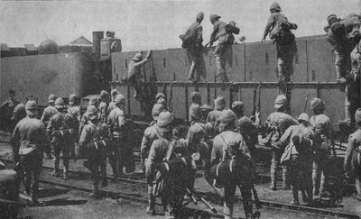 装甲列車に入る、1902 作： Unbekannt