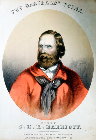 ジュゼッペガリバルディ、イタリアの愛国者、c1864 作： Unbekannt