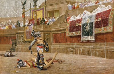 ローマの闘技場の剣闘士 作： Unbekannt