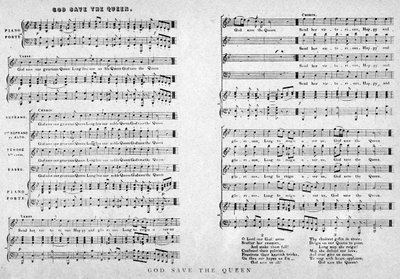 God Save the Queen、楽譜、1900 作： Unbekannt
