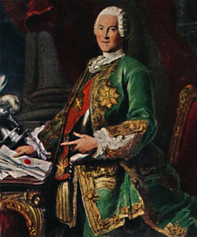 カウントフォンブリュール1700-1763。 -シルベストルによる絵画後の彫刻、1934年。 作： Unbekannt
