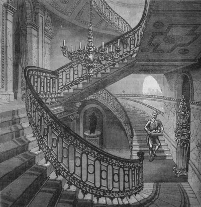 カールトンハウス、ウェストミンスター、ロンドン、c1820 1878の大階段 作： Unbekannt