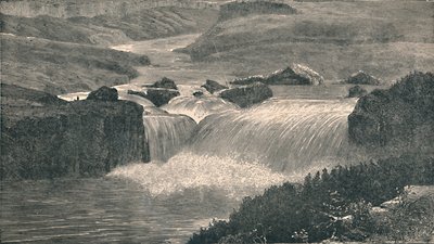 イエローストーン川の大滝、1873年、1883年 作： Unbekannt