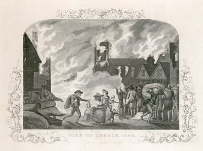 ロンドンの大火、1666 c19 世紀 作： Unbekannt