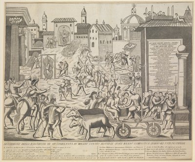ミラノ大災害、1630年、1835年頃 作： Unbekannt