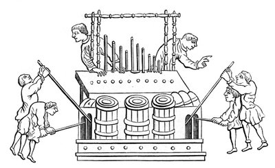 ベローズとダブルキーボードを備えた素晴らしいオルガン、12世紀、1870 作： Unbekannt