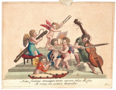 グリーティング カード 1815 年以降の天使の楽団。 作： Unbekannt