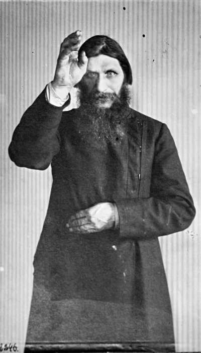 Grigori Yefimovich Rasputin、ロシアの神秘的で神聖な男、c1914-c1916。 作： Unbekannt