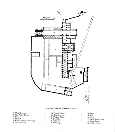 ファーネス修道院の平面図、1897 作： Unbekannt