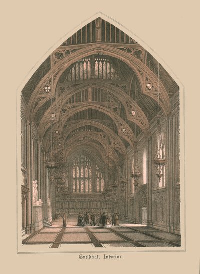 ギルドホールのインテリア、1886年。 作： Unbekannt