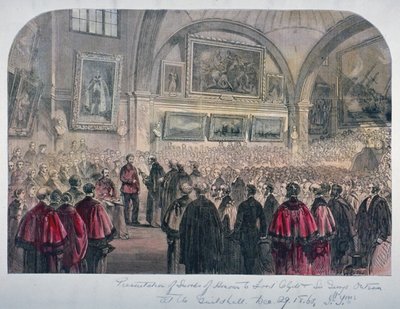 1861年、シティ・オブ・ロンドンのギルドホール会議場 作： Unbekannt