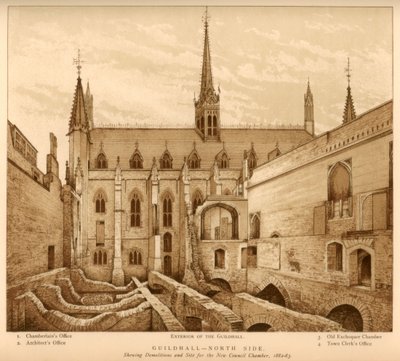 ロンドン市ギルドホールノースサイド、1882-1883 1886 作： Unbekannt