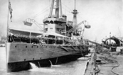 HMASオーストラリア、難攻不落のクラスの巡洋艦、1913年6月1936 作： Unbekannt
