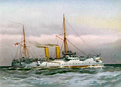HMS Magicienne、Royal Navy 2等巡洋艦、c1890-c1893 作： Unbekannt