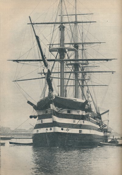 1922年、1936年に乾ドックに移される前のHMS Victory 作： Unbekannt
