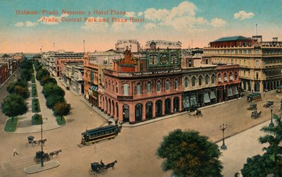 ハバナ：プラド、ネプトゥーノ、ホテルプラザ。プラド、セントラルパークアンドプラザホテル、c1910 作： Unbekannt