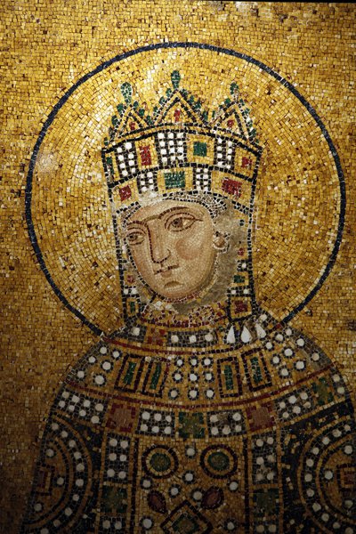 アヤソフィアのモザイクの詳細 : Empress Zoe イスタンブール トルコ 作： Unbekannt