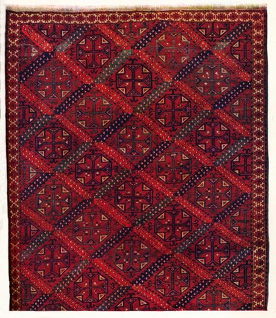 Ersari Turkomanラグの半分、c1700 作： Unbekannt