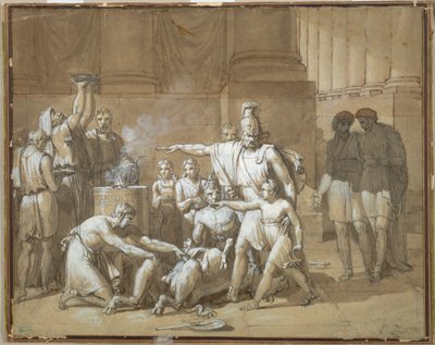 ハンニバルはローマに永遠の敵を誓うc。 1808。 作： Unbekannt