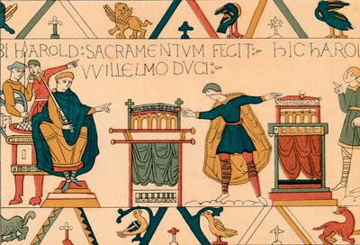 19世紀のノルマンディーのウィリアムに対するハロルドの誓いの誓い。 作： Unbekannt
