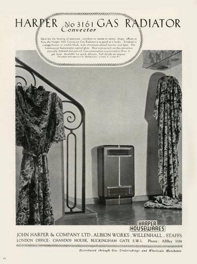 Harper No 3161 Convectorガスラジエーター-Harper Housewares、1949。 作： Unbekannt