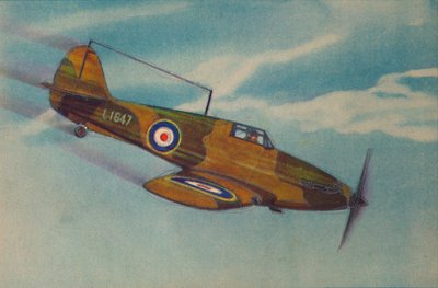 ホーカーハリケーン戦闘機単葉機、c1944。 作： Unbekannt