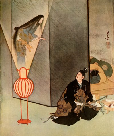 彼はその幻影に激しく睨みつけた...、1919年。 作： Unbekannt
