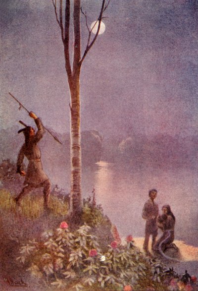 彼は槍を構え、ガードルを打ちました」、1914年. 作： Unbekannt