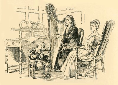 彼は1907年にバイオリンの演奏を真似ていました。 作： Unbekannt