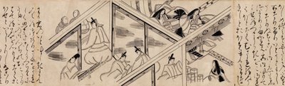 源氏物語のハートバイン葵の章 源氏物語、16世紀。 作： Unbekannt