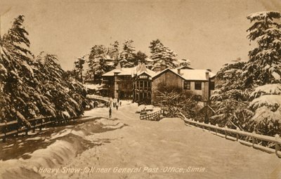 郵便局、シムラー、c1918-c1939近くの大雪。 作： Unbekannt