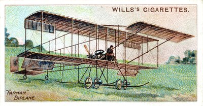 ファーマン複葉機のアンリファーマン、フランスの飛行士、航空機製造業者、c1909 作： Unbekannt