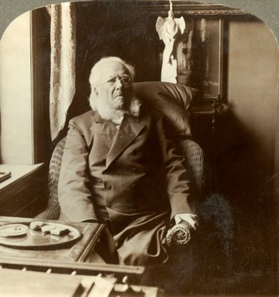 世界中で敬意を表する詩人、ヘンリック・イプセン。自宅でクリスチャニア、ノルウェー、c1905。 作： Unbekannt