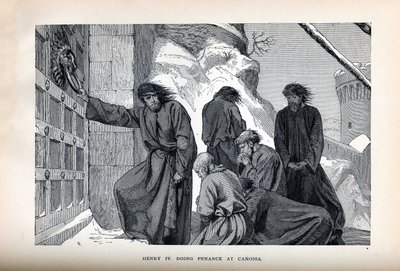 1882年、カノッサでヘンリー4世が苦行 作： Unbekannt